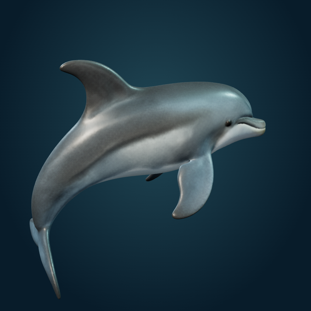 Rendered Bottlenose Dolphin mesh