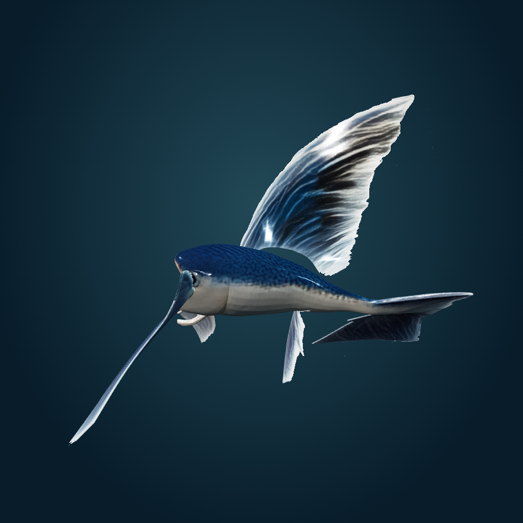 Rendered Flying Fish mesh