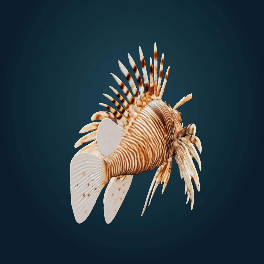 Rendered Lionfish mesh
