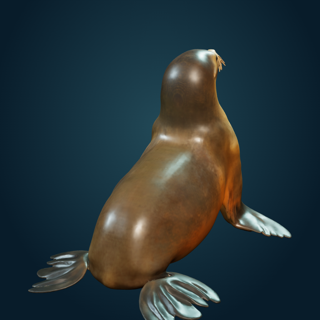 Rendered Sea Lion mesh